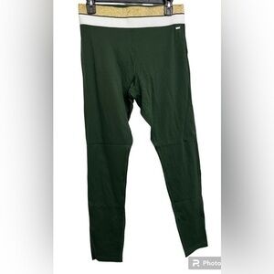 Pink Victoria’s Secret Womens active
Green Leggings with Gold and White waist